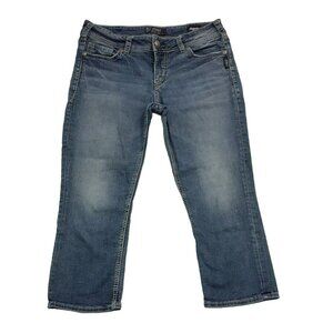 Women’s “Silver” Mid Capri Jeans #1209